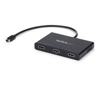 StarTech.com Adattatore multi monitor a 3 porte, Hub MST Mini DisplayPort a HDMI, Triplo 1080p o doppio 4K 30Hz, Video splitter in modalità desktop esteso solo su Windows, mDP 1.2 a 3x HDMI, MSTMDP123HD