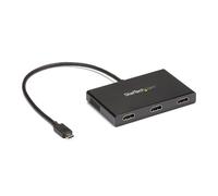 StarTech.com Adattatore multi monitor a 3 porte - Splitter video da USB-C a 3x HDMI - Hub da USB Type-C a HDMI MST - Doppio 4K 30Hz o triplo 1080p - Compatibile con Thunderbolt 3 - Solo Windows - Nouv