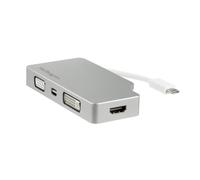 StarTech.com Adattatore multiporta USB-C con HDMI/VGA/Mini DisplayPort o DVI - Convertitore da USB Tipo C a HDMI 1.4 o mDP 1.2 (4K) - VGA o DVI (1080p) - Alluminio argento - Nouvo