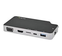 StarTech.com Adattatore multiporta USB C - Da USB-C a HDMI o VGA 4K con 100W Power Delivery Pass-through, Hub USB a 2 porte 10Gbps, MicroSD, GbE - Dock mini/da viaggio USB 3.1 Tipo-C - Nouvo