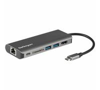 StarTech.com Adattatore Multiporta USB C, Dock USB-C Portatile con HDMI 4K, Hub 3x USB 3.0, SD/SDHC, GbE, PD 60 W Pass-Through - USB Tipo-C/Thunderbolt 3 - SOSTITUITO DA DKT30CHSDPD1