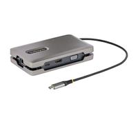 StarTech.com Adattatore multiporta USB C - Docking station USB C con modalità USB-C DP Alt/4K HDMI 2.0/VGA Video Output - Hub/Dock USB C a doppio schermo - Mini docking station per notebook, 100W PD P