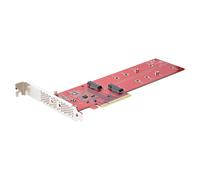 StarTech.com Adattatore PCI Express M.2 NVMe - Scheda Adattatore PCIe 4.0 x8 x16 a Doppio SSD M.2 NVMe or AHCI, 7.8Gbps per disco - Biforcazione richiesta - Compatibile con Windows/Linux (DUAL-M2-PCIE