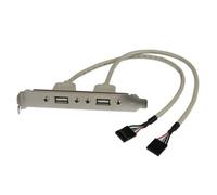 StarTech.com Adattatore piastra slot USB A femmina 2 porte (2 PORT USB SLOT PLATE ADAPTER - 3.0 LOW PROFILE HEADER ADAPTER)