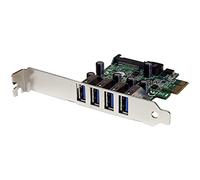 StarTech.com Adattatore scheda controller PCI Express PCIe SuperSpeed USB 3.0 (5Gbps) a 4 porte con UASP, Alimentazione SATA (PEXUSB3S4V)