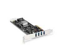 StarTech.com Adattatore scheda SuperSpeed USB 3.0 con 4 porte PCI Express (PCIe) con 4 canali da 5 Gbps dedicati - UASP - Alimentazione SATA/LP4