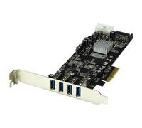 STARTECH.COM - Adattatore scheda SuperSpeed USB 3.0 con 4 porte PCI Express (PCIe) con 2 canali da 5 Gbps dedicati - UASP - Alimentazione SATA / LP4