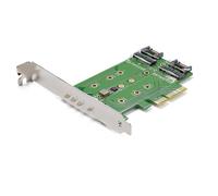 StarTech.com Adattatore SSD M.2 NGFF a 3 porte - 1x M.2 PCIe [ NVMe] , 2x M.2 SATA III M.2 - PCIe 3.0 (3PORT M.2 NGFF SSD CARD NEW