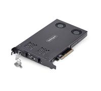 StarTech.com Adattatore SSD M.2 NVMe a PCIe x8; rack mobile doppio alloggiamento rimovibile; biforcazione necessaria; installazione senza attrezzi, backplane per unitÃ hot-swap (Dual-Bay to x8) [2M2-R