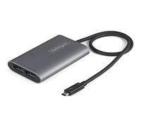 StarTech.com Adattatore Thunderbolt 3 a doppio monitor DisplayPort 4K 60Hz o singolo 8K/5K -TB3 a 2x DP 1.4 - Mac/Windows (TB32DP14)