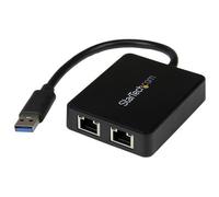 StarTech.com Adattatore USB 3.0 a doppia porta Ethernet Gigabit NIC con porta USB