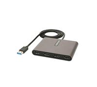 StarTechcom Adattatore USB-A a HDMI 1080p 60 Hz a 4 porte - Convertitore USB tipo A a HDMI - Multi Monitor Dongle Adapter - Ad