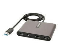 StarTechcom Adattatore USB-A a HDMI 1080p 60 Hz a 4 porte - Convertitore USB tipo A a HDMI - Multi Monitor Dongle Adapter - Ad