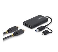 StarTech.com Adattatore USB C/A a doppio HDMI 4K30Hz e 1080p per MacOS M1/M2/M3/M4, Windows, ChromeOS; Splitter/Convertitore HDMI universale USB 3.0 o Type-C; Installazione driver SMI