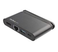 StarTech.com Adattatore multiporta USB C - Dock portatile USB-C con HDMI 4K - Pass-Through PD 3.0 da 100 W, 1x USB-A, 1x USB-C, GbE - Docking station da viaggio per laptop Thunderbolt 3 e USB Type-C - Mac e Windows
