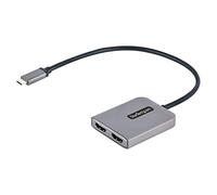 StarTech.Com Adattatore USB C a HDMI - Hub USB-C MST a Doppio HDMI 4K 60Hz - Convertitore USB Type-C a Multi Monitor HDMI con Cavo da 30 cm - Hub Splitter HDMI Multi-Stream Trasport (MST14CD1212HD)