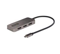 StarTechcom Adattatore USB-C HDMI a 3 Porte - MST Hub USB C a HDMI 4K 60Hz - Convertitore da USB Type-C a Multi Monitor HDMI p
