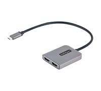 StarTechcom Adattatore USB-C HDMI - USB C HUB MST a Doppio HDMI 4K 60Hz - Convertitore USB Type-C a Multi Monitor HDMI per Not