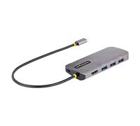 StarTech.com Adattatore USB C Multiporta, Video HDMI 4K 60Hz, Hub USB 3.2 a 3 porte USB-A 5Gbps , 100W Power Delivery Pass-Thro