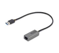 StarTech.com Adattatore USB Ethernet, Convertitore USB 3.0 a Ethernet 10/100/1000 Gigabit per Laptop, Cavo integrato 30 cm, Ada