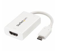StarTech.com Adattatore Video USB-C a HDMI con USB Power Delivery - 4k 60hz - Bianco (USB C TO HDMI 2.0 ADAPTER WITH - POWER DE