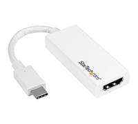 StarTech.com Adattatore video USB-C a HDMI - M/F - Ultra HD 4K - Bianco (USB C TO HDMI ADAPTER CONVERTER - USB-C HDMI MONITOR D