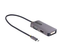 StarTech.com Adattattore USB C a HDMI DVI o VGA, Adattatore video multiporta fin