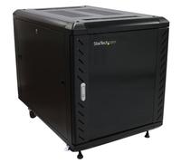 StarTech.com Armadio Rack 19" 12U su Ruote a 4 Montanti, Server Rack 19 pollici Mobile con pannelli laterali romovibili e serratura. Rack Dati con Profondità Regolabile per apparecchiature informatich