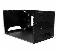 StarTech.com Armadio Rack 19" 4U a telaio aperto - Armadio rack 19 pollici con 2 montanti regolabili in profondita da 30.48 a 45.72 cm - Mensola incorporata portata 34 Kg - Acciao - Nero (WALLSHELF4U)