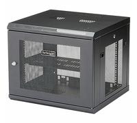 StarTech.com Armadio Rack 9U 19" Montabile a Parete - Armadio di rete a 4 montanti a profondità regolabile (da 6 a 48cm) con sistema di gestione dei cavi e serratura - Ripiano 1U incluso (RK920WALM)