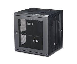 StarTech.com Armadio Rete Murale a 4 Montanti 12U con Ripiano 1U, Armadio Server Murale 19 a Cerniera per Attrezzature IT/AV/Elettronica/Computer, Armadio Rack Ventilato Flessibile - Nouvo