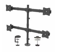 StarTech.com Braccio Articolato da Scrivania per 4 Monitor - Supporto per 4 Schermi VESA fino a 27" - Struttura in Accaio