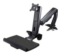 StarTech.com Braccio regolabile da scrivania per postazione di lavoro Sit-Stand per un singolo display 27" con montaggio VESA - Supporto ergonomico articolato da scrivana seduto/in piedi con vassoio p
