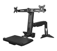 StarTech.com Braccio supporto per doppio Monitor Sit-Stand, 2x Monitor fino a 24", Altezza regolabile, Scrivania