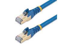 StarTech.Com, C6ASPAT10BL - Cavo Patch Ethernet CAT6a schermato da 10 Gigabit, RJ45, 100 W, Poe, Cavo di Rete STP da 10 GbE con serracavo, Testato Fluke, Cablaggio Certificato UL/Tia, Blu, 3 m