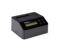 StarTech.com Cancellatore di dischi rigidi a baia singola, pulitore autonomo di HDD/SSD, 4Kn, da USB 3.0 a SATA III (6 Gbps), 9 modalità di cancellazione, dock per la pulizia dei dischi rigidi con can