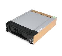 StarTech.com Cassetto rack portatile per disco rigido SATA da 5,25, robusto, in alluminio e di colore nero (Startech 5.25 in Rugged SATA Hard Drive Mobile Rack Drawer - Aluminum Removable Hard Drive
