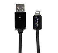 Startech. Com Cavo 1 m Lightning 8 Pin a USB A 2.0 per Apple iPod iPhone 5 iPad - Nero - Cavo USB (USB a Lightning, Maschio/Maschio, 15 cm, 17 cm, 2 cm)