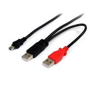 StarTech.com Cavo a doppia alimentazione per disco rigido esterno HDD a splitter Y - cavo USB A a mini B da 1,8m (6 FT USB Y CA