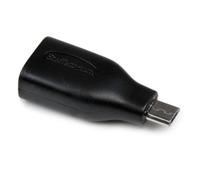 StarTech.Com Cavo Adatattore Micro USB a USB Femmina OTG da Viaggio, Connetore Micro USB a USB M/F 12 cm, Nero