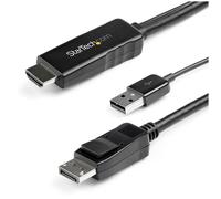 StarTech Cavo adattatore HDMI a DisplayPort HD2DPMM2M Attivo alimentato via USB 4K 30Hz 2 m Nero