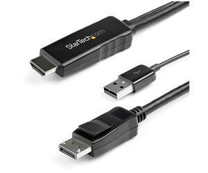 StarTech.com Cavo adattatore da HDMI a DisplayPort da 2 m - 4K 30Hz - M/M - Cavo convertitore attivo da HDMI 1.4 a DP 1.2 con audio - Alimentazione USB - Mac e Windows - Laptop HDMI to DP Display - No