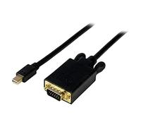 StarTech.com Cavo Adattatore Mini DisplayPort 1.2 a VGA da 4.5 m - Cavo Convertitore mDP VGA con audio - Risoluzione 1920x1200 - Compatibile con Mac/Microsoft - Nero (MDP2VGAMM15B)