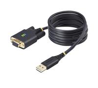 StarTech.com 6.6ft/2m USB to Null Modem Serial Adapter Cable, COM Retention, FTD