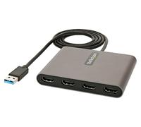 StarTechcom Adattatore USB-A a HDMI 1080p 60 Hz a 4 porte - Convertitore USB tipo A a HDMI - Multi Monitor Dongle Adapter - Ad