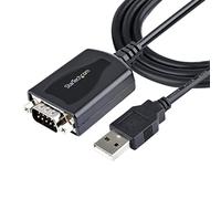 StarTech.com 1P3FPC-USB-SERIAL adattatore per inversione del genere dei cavi DB-9 USB Type-A [4 pin] USB 2.0 Nero (3FT USB TO S