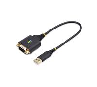 StarTech.com 1ft/30cm USB to Serial Adapter Cable, COM Retention, FTDI, USB-A to