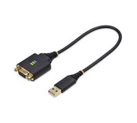 StarTech.com Cavo Adattatore USB a Seriale Null Modem da 30 cm, Convertitore USB