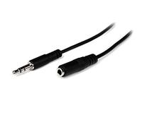 Startech Slim 3.5 Mm Stereo Extension Cable 2 M One Size Black