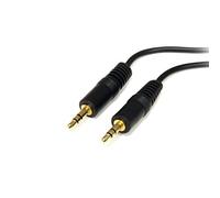 StarTech.com Cavo audio MU6MM, connettori placcati oro, maschio/maschio, cavo AUX, nero, 1,8 m, cavo audio da 3,5 mm, 3,5 mm